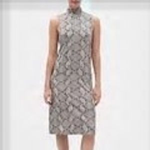 Banana Republic Factory Snake Print Column Midi Dr
